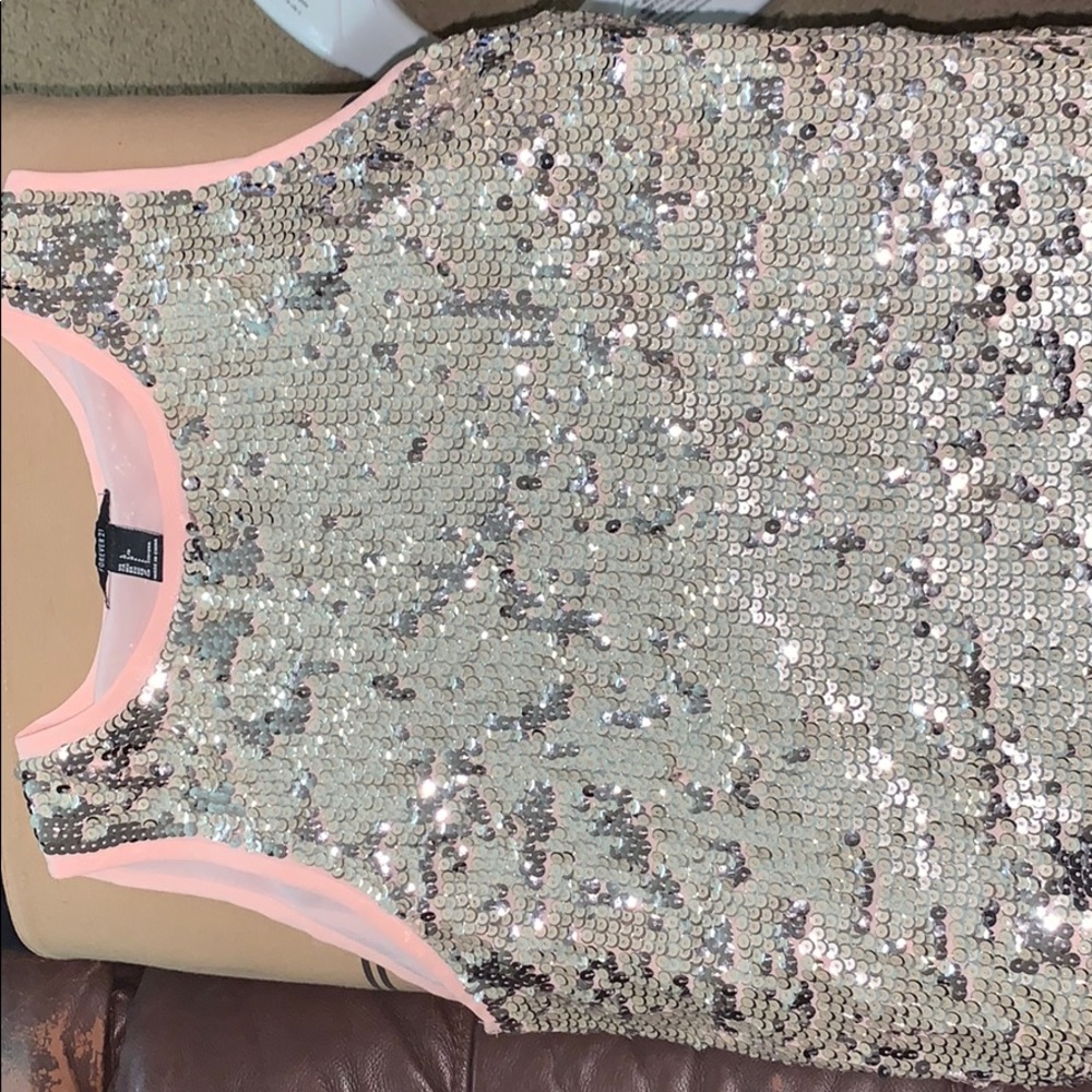 Sheer/ sequin top